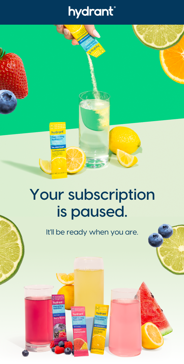 Hydrant subscription paused email